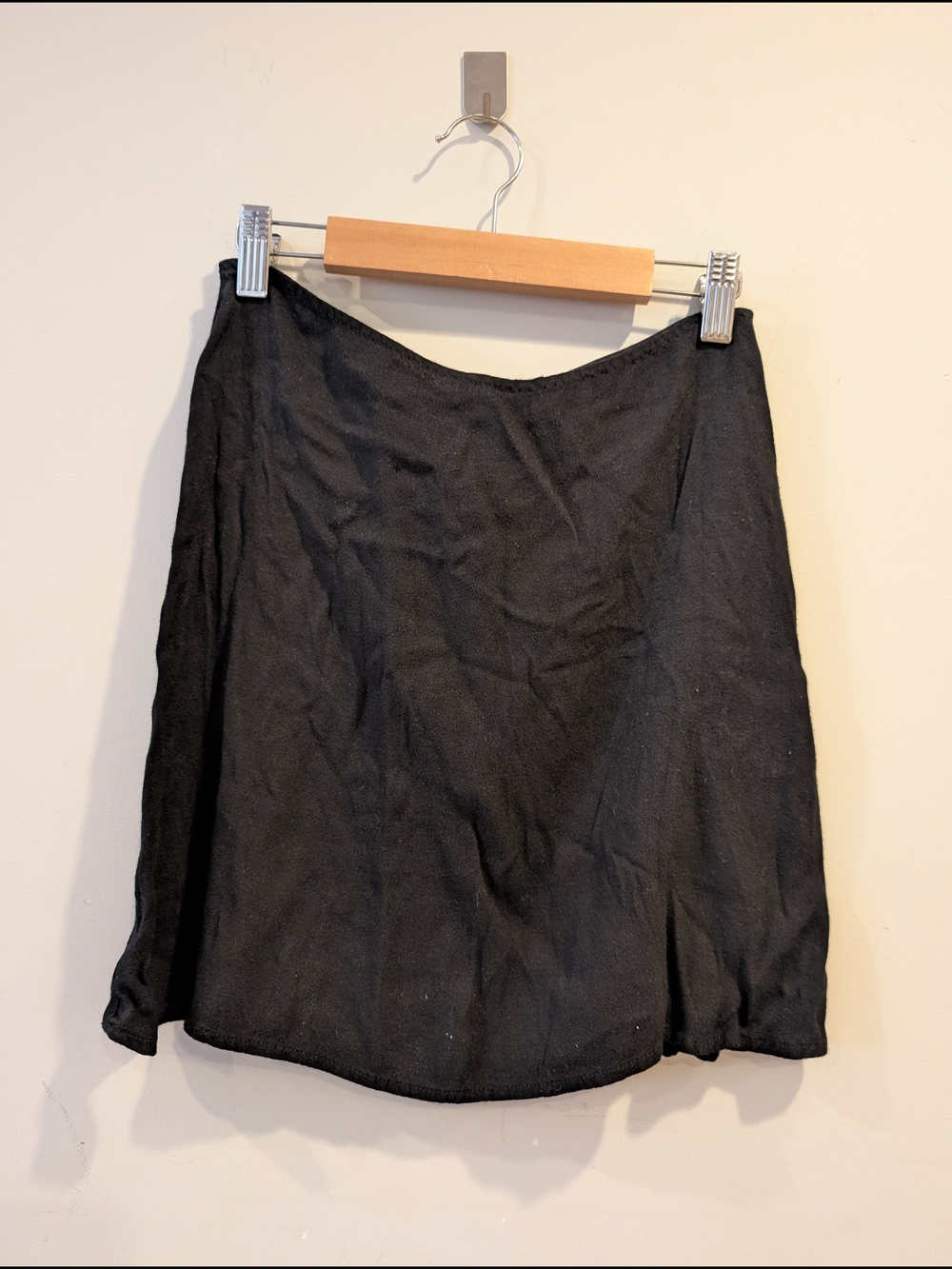 Reformation Black Mini Skirt Sz 6 Made In USA Classic Wardrobe Minimalist 90s